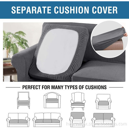 3 Pieces 2 Cushion Loveseat Couch Cover